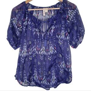 Mudd Sheer Lightweight Blue Top, Size XS